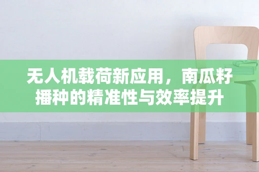 无人机载荷新应用，南瓜籽播种的精准性与效率提升