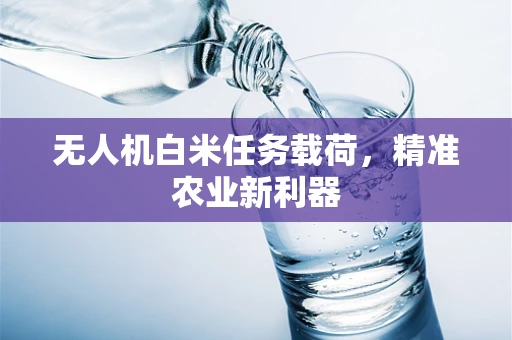 无人机白米任务载荷，精准农业新利器