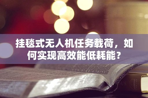 挂毯式无人机任务载荷，如何实现高效能低耗能？