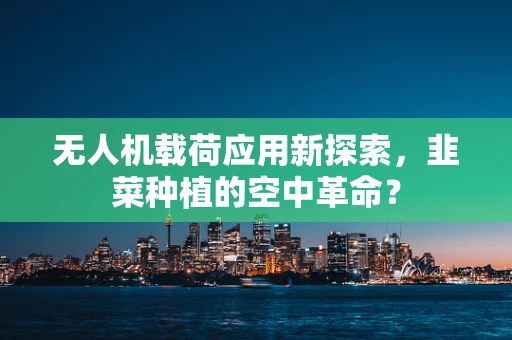 无人机载荷应用新探索，韭菜种植的空中革命？