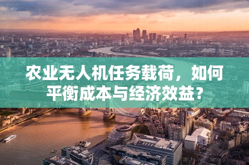 农业无人机任务载荷，如何平衡成本与经济效益？