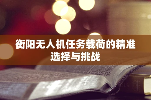 衡阳无人机任务载荷的精准选择与挑战
