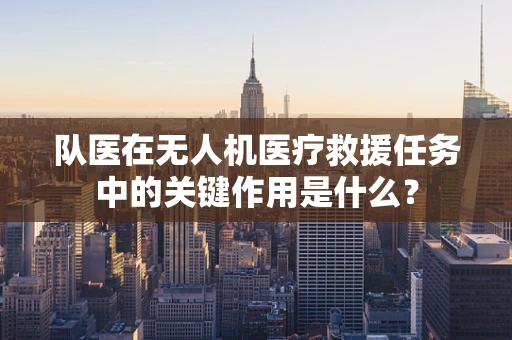 队医在无人机医疗救援任务中的关键作用是什么？