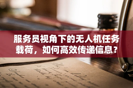 服务员视角下的无人机任务载荷，如何高效传递信息？
