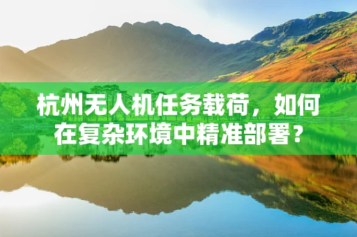 杭州无人机任务载荷，如何在复杂环境中精准部署？