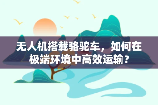 无人机搭载骆驼车，如何在极端环境中高效运输？