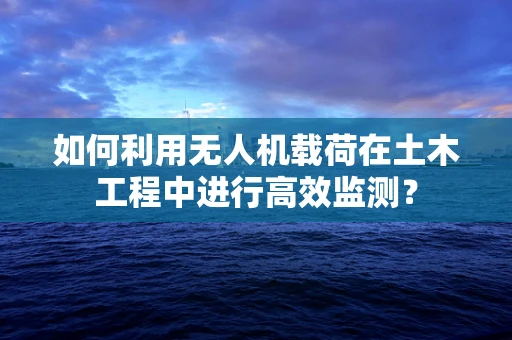 如何利用无人机载荷在土木工程中进行高效监测？