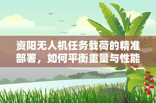 资阳无人机任务载荷的精准部署，如何平衡重量与性能？