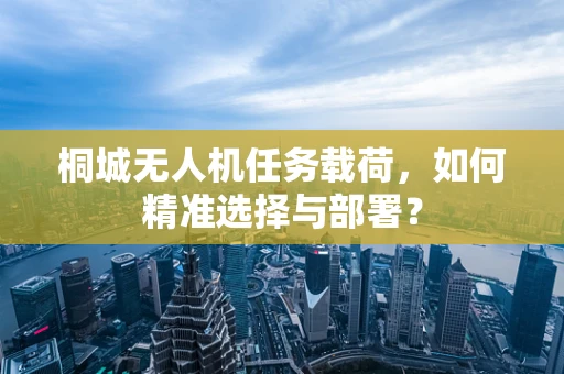 桐城无人机任务载荷，如何精准选择与部署？