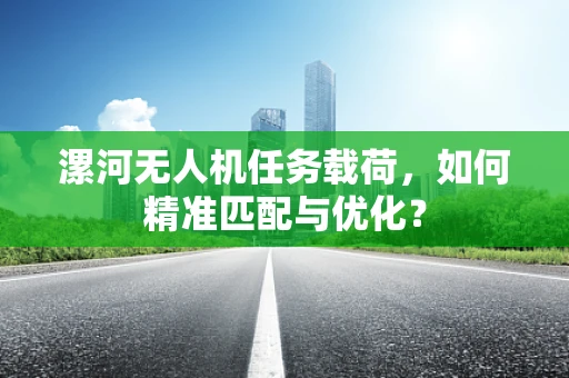 漯河无人机任务载荷，如何精准匹配与优化？