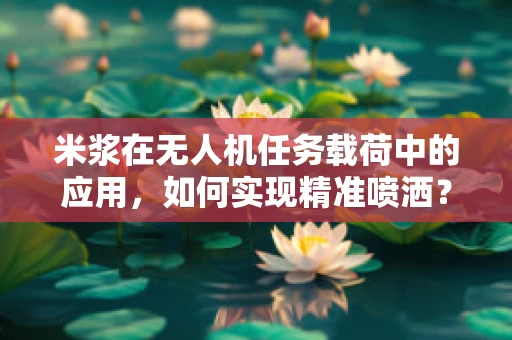 米浆在无人机任务载荷中的应用，如何实现精准喷洒？