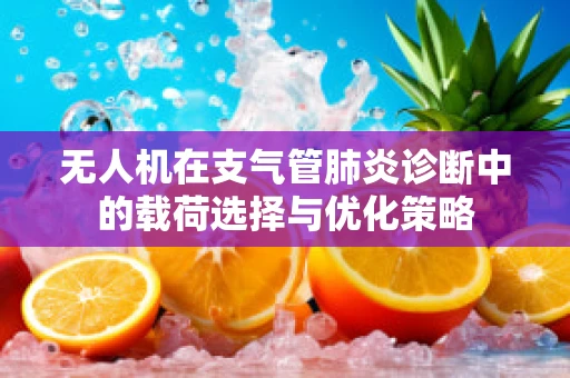 无人机在支气管肺炎诊断中的载荷选择与优化策略