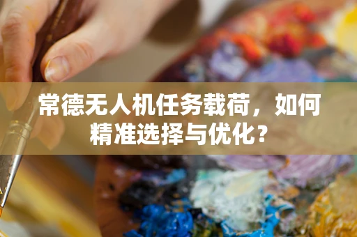 常德无人机任务载荷，如何精准选择与优化？