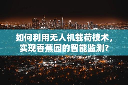如何利用无人机载荷技术，实现香蕉园的智能监测？