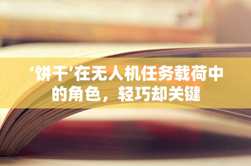 ‘饼干’在无人机任务载荷中的角色，轻巧却关键