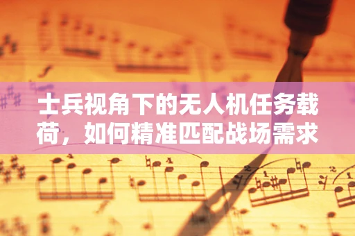 士兵视角下的无人机任务载荷，如何精准匹配战场需求？