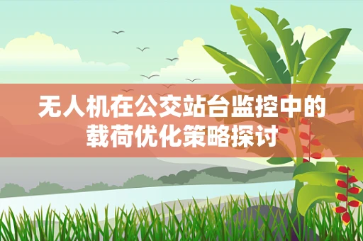 无人机在公交站台监控中的载荷优化策略探讨