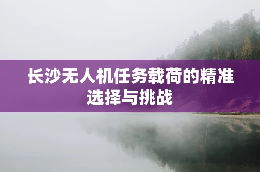 长沙无人机任务载荷的精准选择与挑战