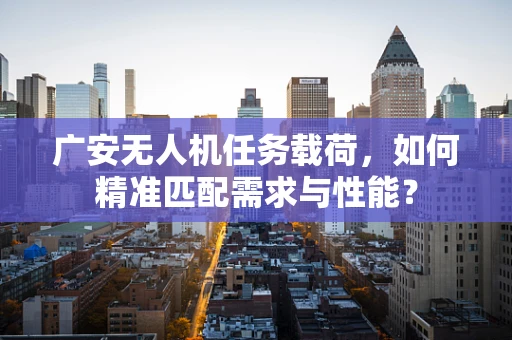 广安无人机任务载荷，如何精准匹配需求与性能？