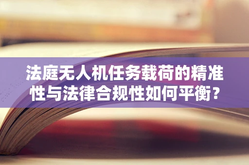 法庭无人机任务载荷的精准性与法律合规性如何平衡？