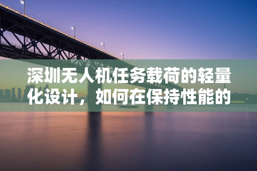 深圳无人机任务载荷的轻量化设计，如何在保持性能的同时减轻重量？