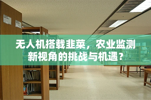 无人机搭载韭菜，农业监测新视角的挑战与机遇？