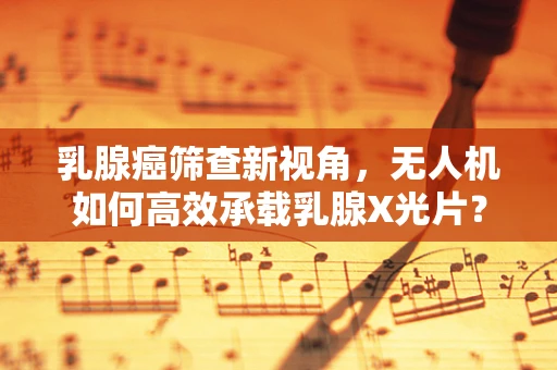 乳腺癌筛查新视角，无人机如何高效承载乳腺X光片？