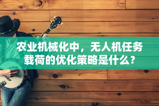 农业机械化中，无人机任务载荷的优化策略是什么？