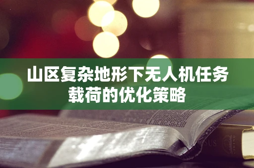 山区复杂地形下无人机任务载荷的优化策略