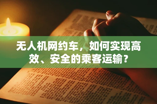 无人机网约车，如何实现高效、安全的乘客运输？