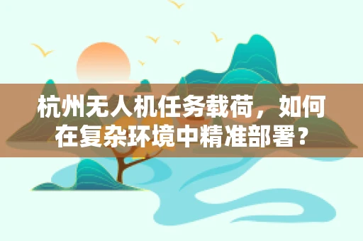 杭州无人机任务载荷，如何在复杂环境中精准部署？