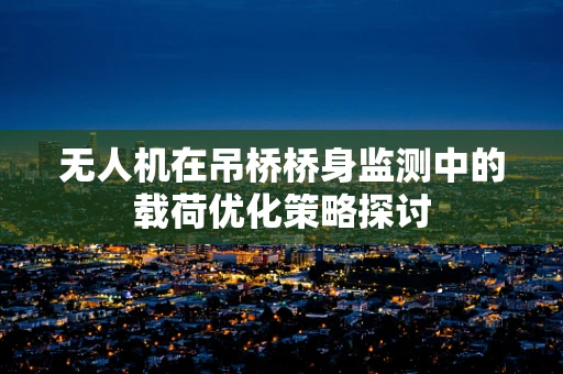 无人机在吊桥桥身监测中的载荷优化策略探讨