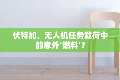 伏特加，无人机任务载荷中的意外‘燃料’？