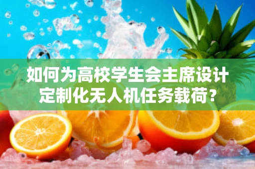 如何为高校学生会主席设计定制化无人机任务载荷？