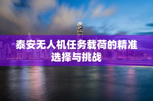泰安无人机任务载荷的精准选择与挑战