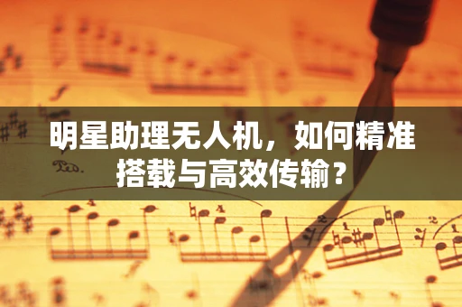 明星助理无人机，如何精准搭载与高效传输？