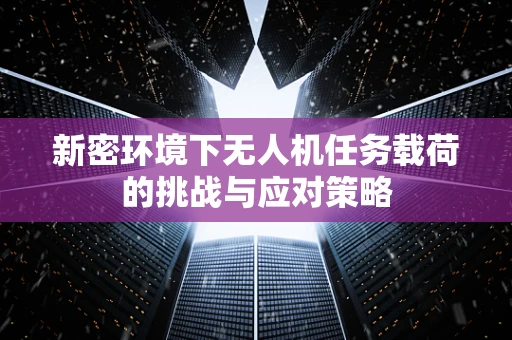 新密环境下无人机任务载荷的挑战与应对策略