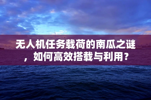 无人机任务载荷的南瓜之谜，如何高效搭载与利用？