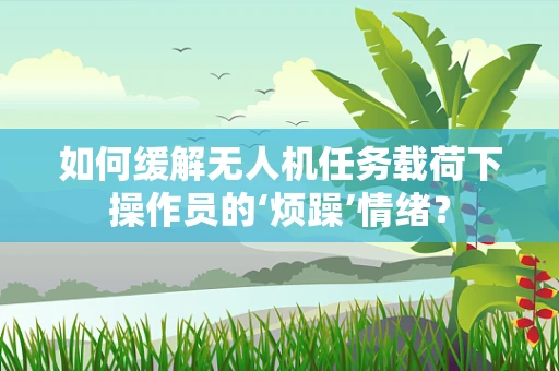 如何缓解无人机任务载荷下操作员的‘烦躁’情绪？