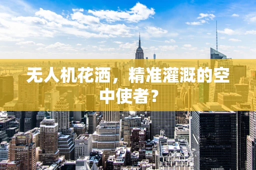 无人机花洒，精准灌溉的空中使者？