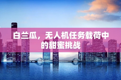 白兰瓜，无人机任务载荷中的甜蜜挑战