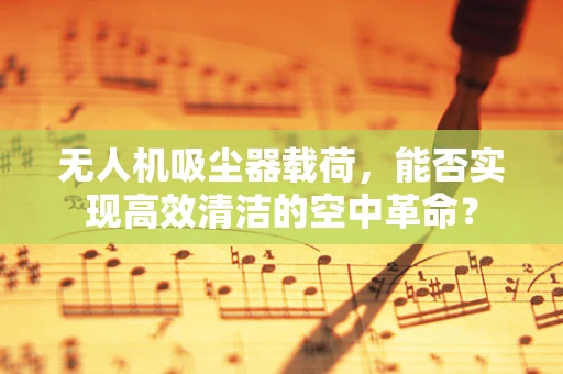 无人机吸尘器载荷，能否实现高效清洁的空中革命？
