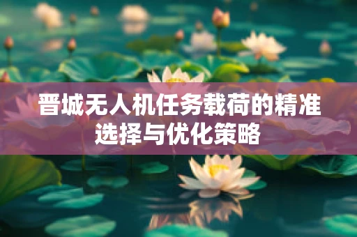 晋城无人机任务载荷的精准选择与优化策略