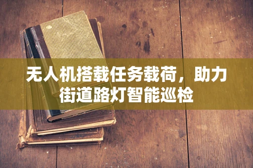 无人机搭载任务载荷，助力街道路灯智能巡检