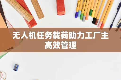 无人机任务载荷助力工厂主高效管理
