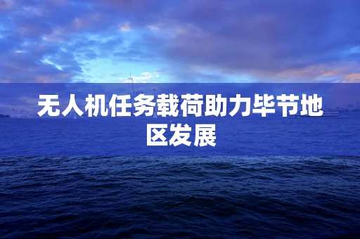 无人机任务载荷助力毕节地区发展