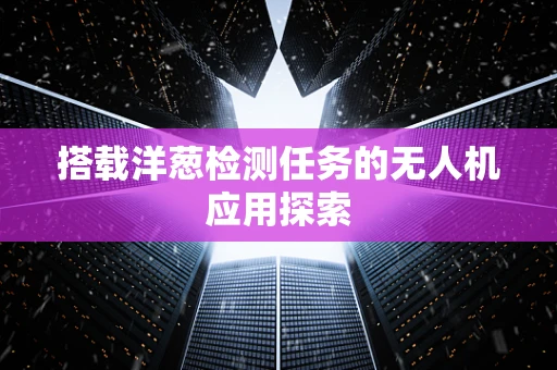 搭载洋葱检测任务的无人机应用探索