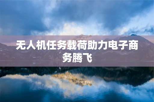 无人机任务载荷助力电子商务腾飞