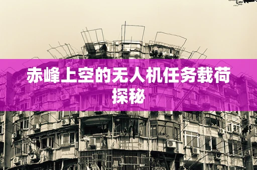 赤峰上空的无人机任务载荷探秘