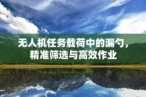 无人机任务载荷中的漏勺，精准筛选与高效作业